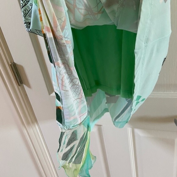 Save the Queen Asymmetrical Hem Abstract Print Sleeveless Dress XL - Picture 5 of 13